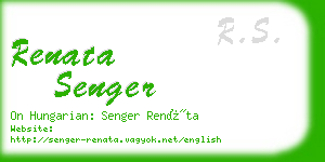 renata senger business card